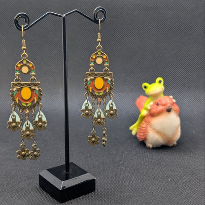 ✨The Shrinemarkers✨ | Bronze Floral Faewilde Statement Earrings