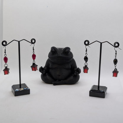 ✨Jujubrights✨ | Glow-in-the-Dark Lantern Earrings with Faceted Glass Beads