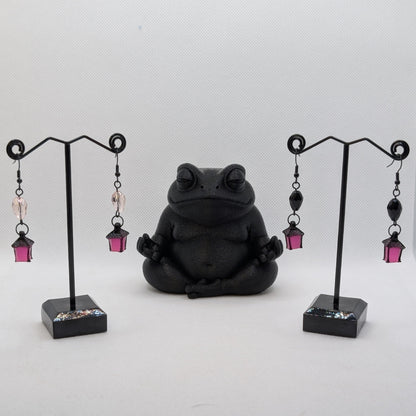 ✨Jujubrights✨ | Glow-in-the-Dark Lantern Earrings with Faceted Glass Beads