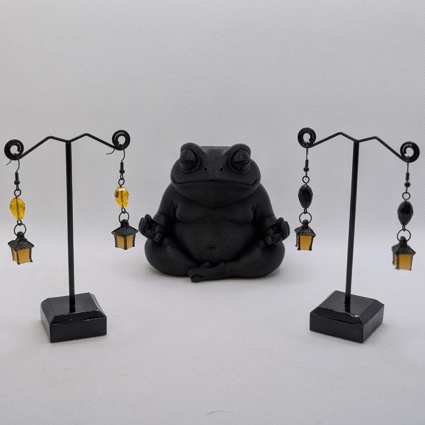 ✨Jujubrights✨ | Glow-in-the-Dark Lantern Earrings with Faceted Glass Beads
