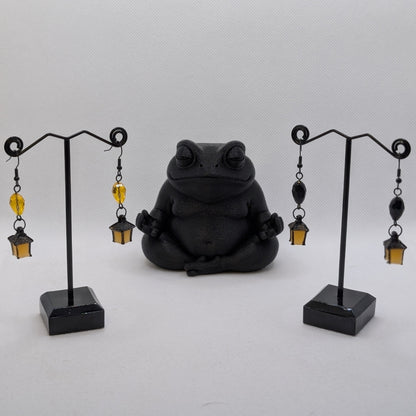 ✨Jujubrights✨ | Glow-in-the-Dark Lantern Earrings with Faceted Glass Beads