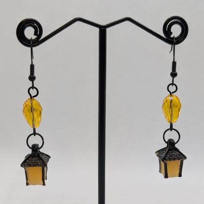 ✨Jujubrights✨ | Glow-in-the-Dark Lantern Earrings with Faceted Glass Beads