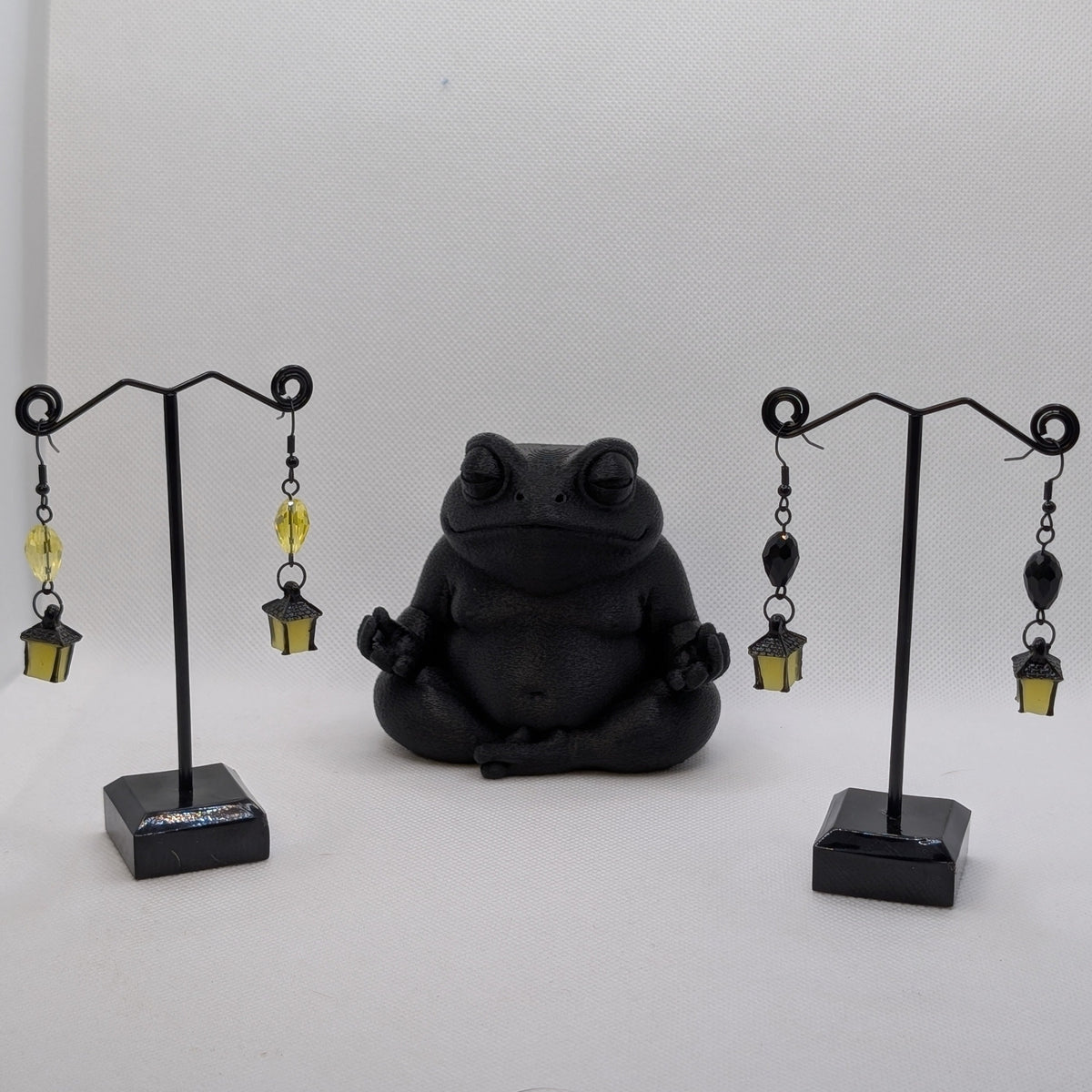 ✨Jujubrights✨ | Glow-in-the-Dark Lantern Earrings with Faceted Glass Beads