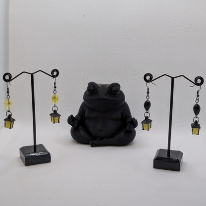 ✨Jujubrights✨ | Glow-in-the-Dark Lantern Earrings with Faceted Glass Beads