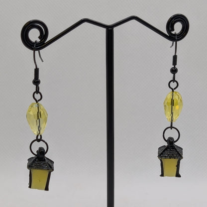 ✨Jujubrights✨ | Glow-in-the-Dark Lantern Earrings with Faceted Glass Beads