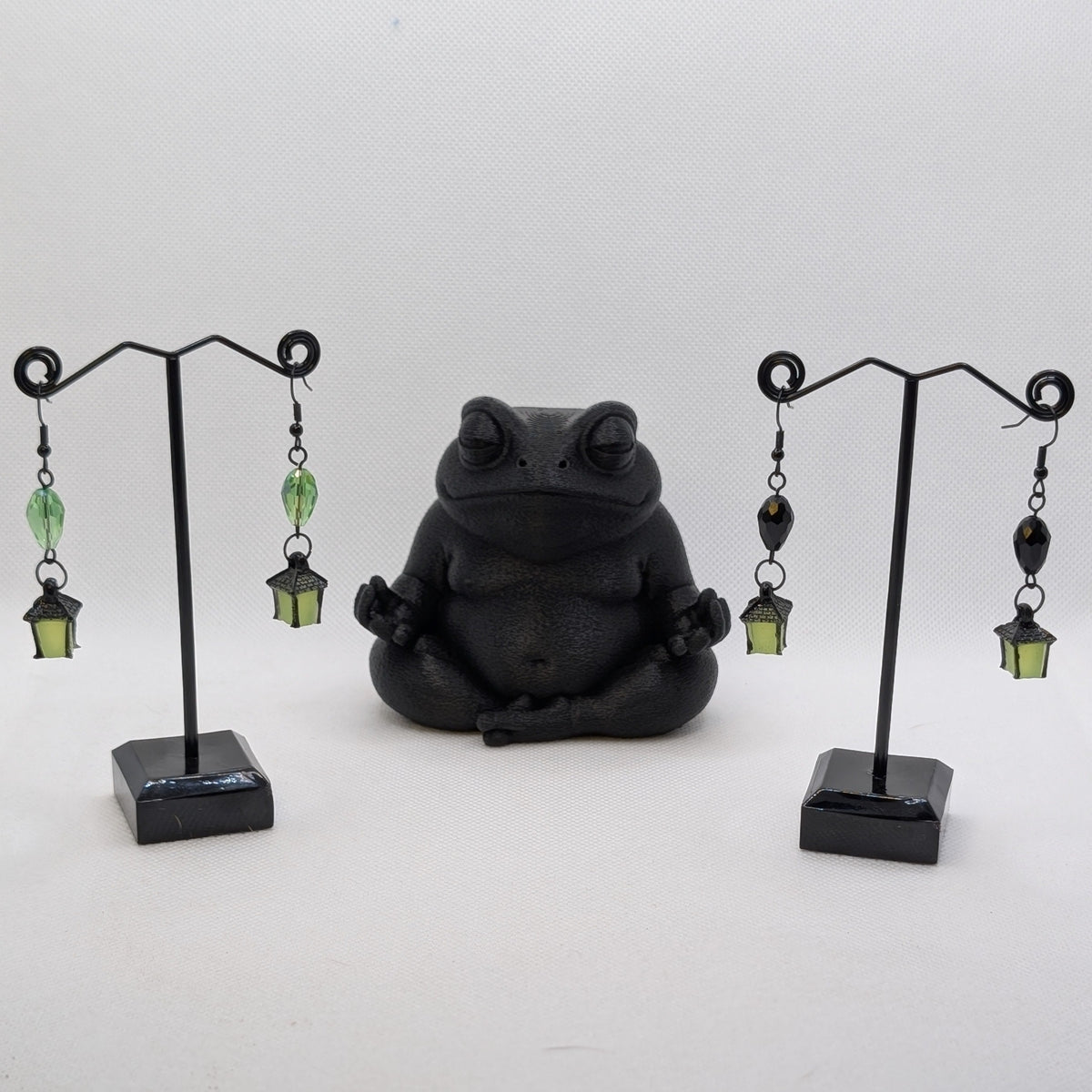 ✨Jujubrights✨ | Glow-in-the-Dark Lantern Earrings with Faceted Glass Beads