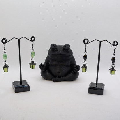 ✨Jujubrights✨ | Glow-in-the-Dark Lantern Earrings with Faceted Glass Beads