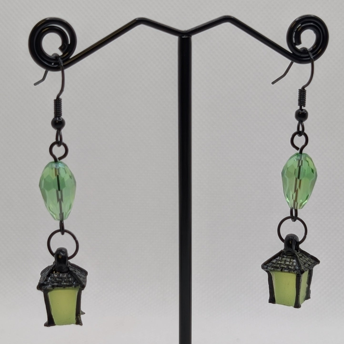 ✨Jujubrights✨ | Glow-in-the-Dark Lantern Earrings with Faceted Glass Beads