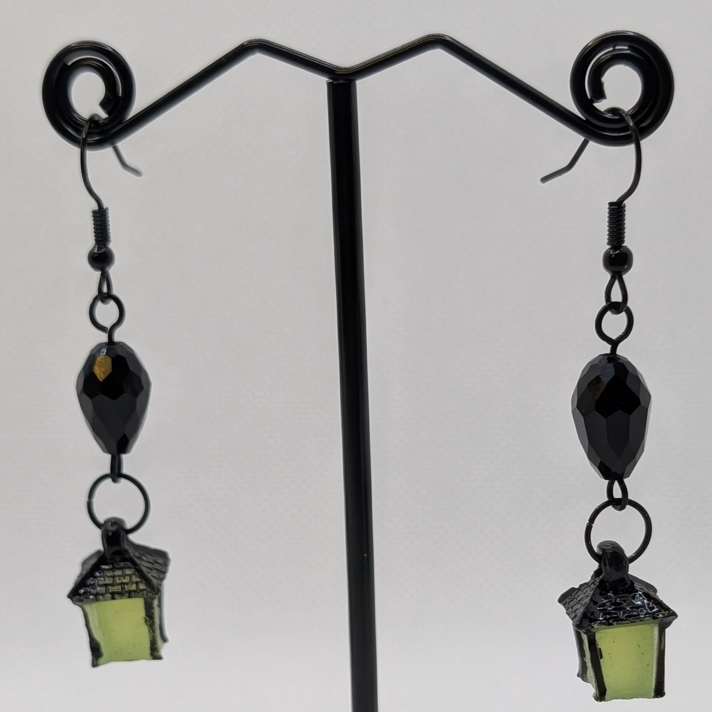 ✨Jujubrights✨ | Glow-in-the-Dark Lantern Earrings with Faceted Glass Beads
