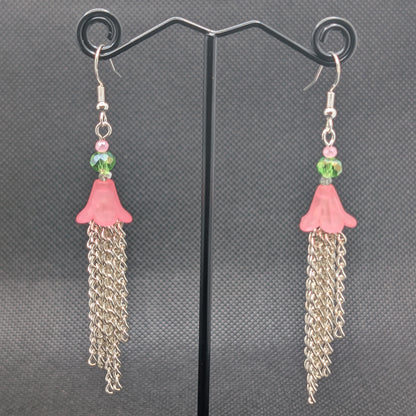 ✨Bloomdeluge✨ | Flower & Chain Fringe Earrings