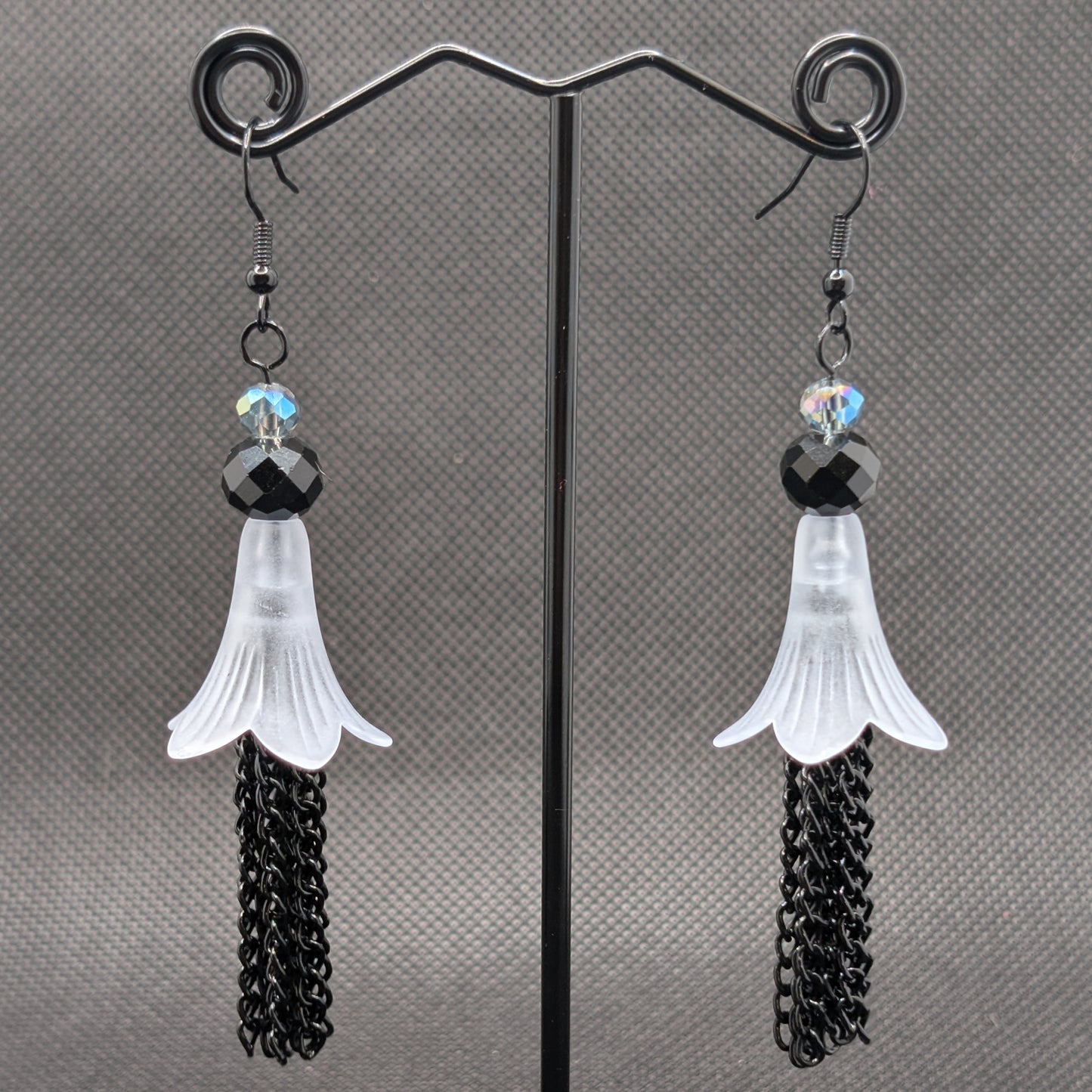 ✨Torrentblossoms✨ | Flower & Cascading Chain Fringe Earrings