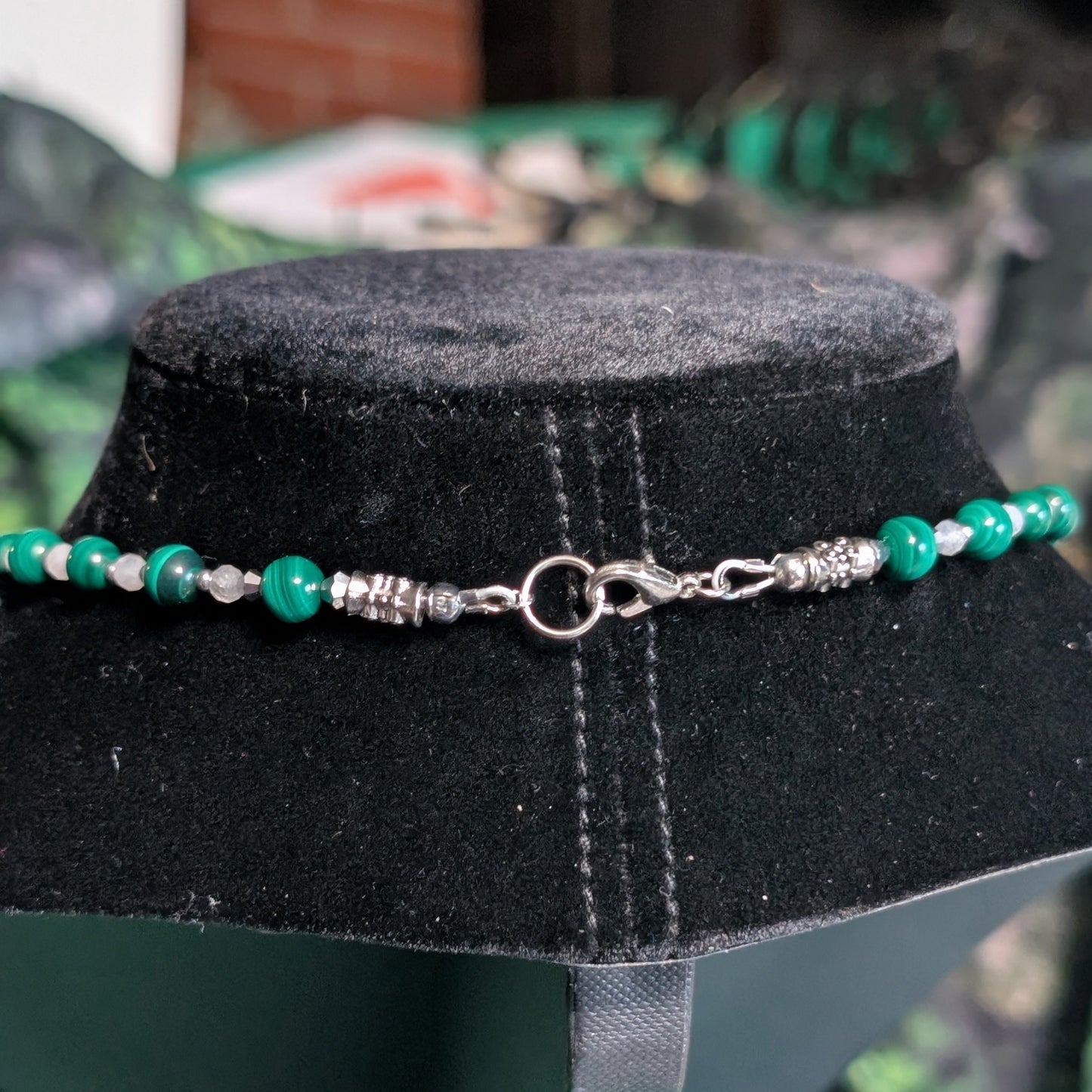 ✨Everbriar Bloom✨ | Malachite & Mystic Moonstone Rose Cameo Necklace