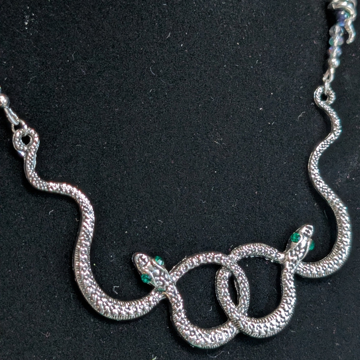 ✨Vipersheen✨ | Green Tiger's Eye Snake Statement Necklace
