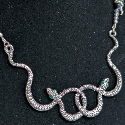 ✨Vipersheen✨ | Green Tiger's Eye Snake Statement Necklace