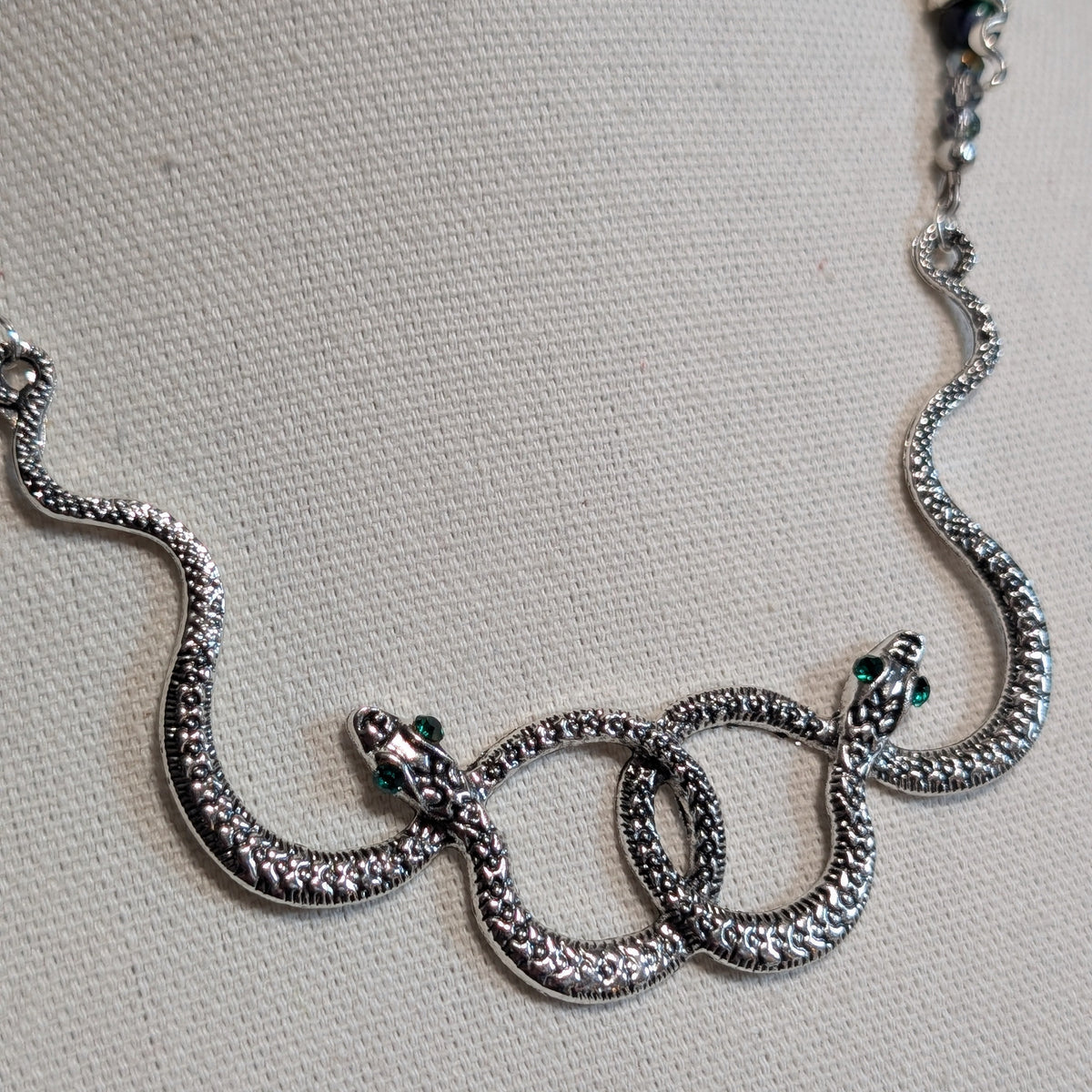 ✨Vipersheen✨ | Green Tiger's Eye Snake Statement Necklace