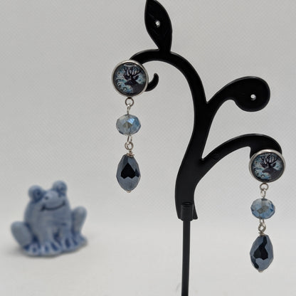 ✨The Bestae✨ | Animal Portrait Cabochon & Glass Drop Earrings