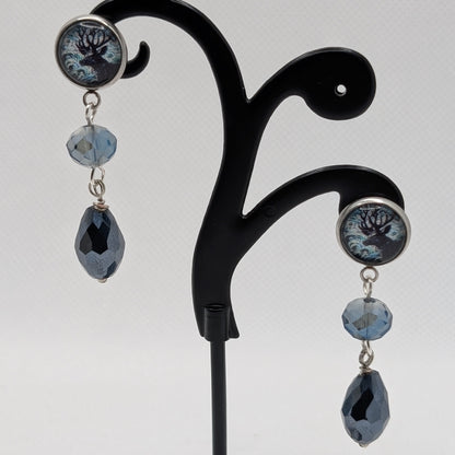 ✨The Bestae✨ | Animal Portrait Cabochon & Glass Drop Earrings