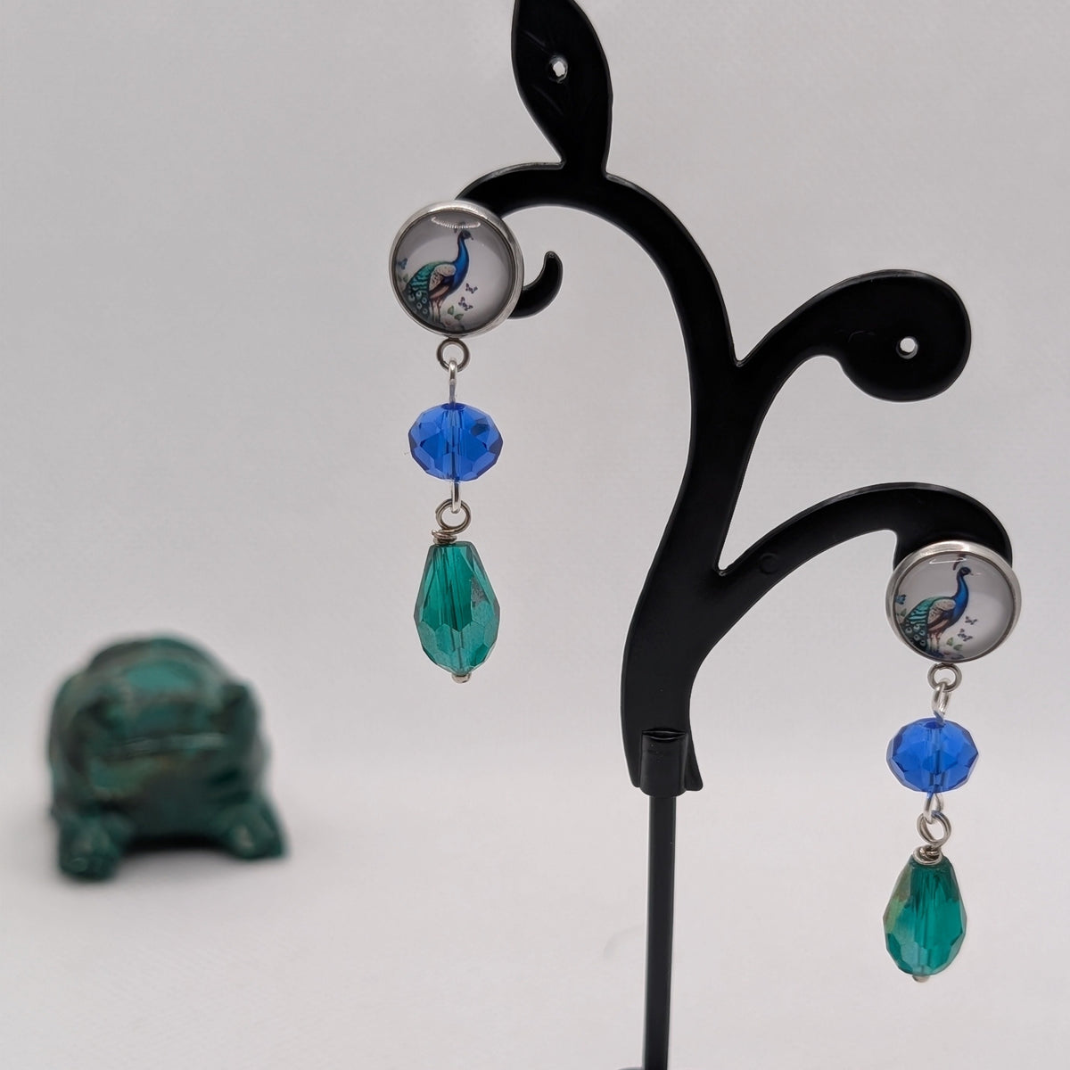 ✨The Bestae✨ | Animal Portrait Cabochon & Glass Drop Earrings