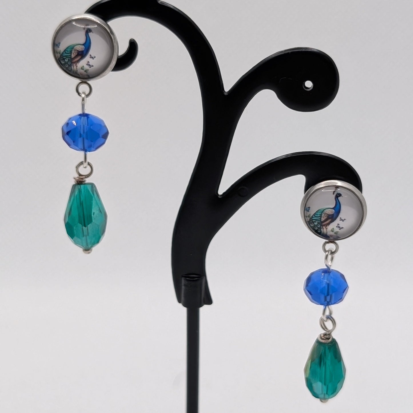✨The Bestae✨ | Animal Portrait Cabochon & Glass Drop Earrings