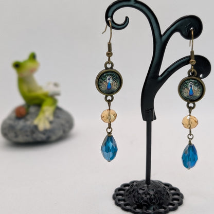 ✨Curiettes✨ | Miniature Faewilde Portrait & Glass Drop Earrings