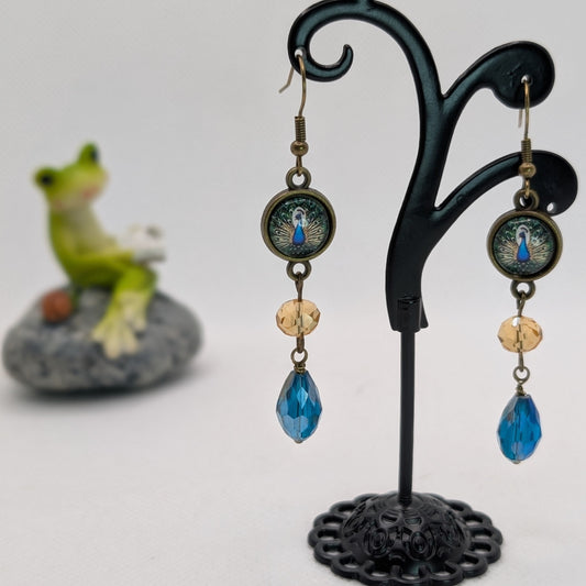 ✨Curiettes✨ | Miniature Faewilde Portrait & Glass Drop Earrings