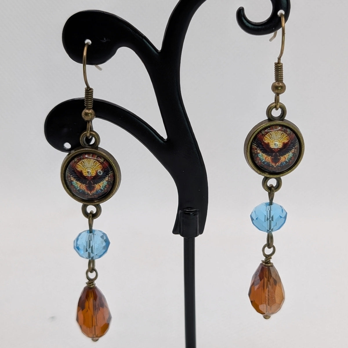 ✨Curiettes✨ | Miniature Faewilde Portrait & Glass Drop Earrings