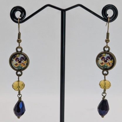 ✨Curiettes✨ | Miniature Faewilde Portrait & Glass Drop Earrings