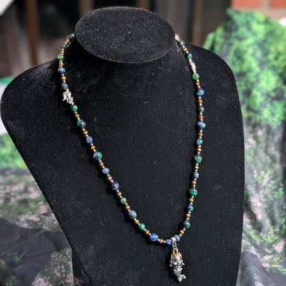 ✨Hoardolara✨ | Green Tiger’s Eye Mermaid Treasure Necklace