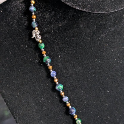 ✨Hoardolara✨ | Green Tiger’s Eye Mermaid Treasure Necklace