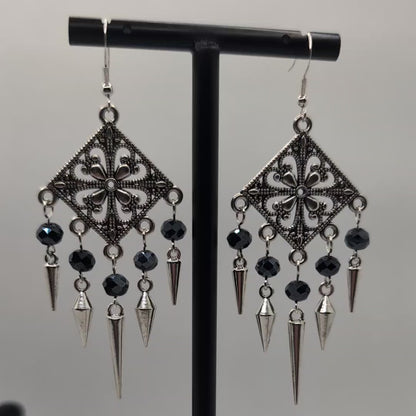 ✨Clovertrap✨ | Clover Filigree Spike Chandelier Earrings
